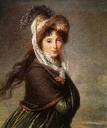 VIGEE-LEBRUN, Elisabeth Portrait of a Young Woman et Norge oil painting reproduction
